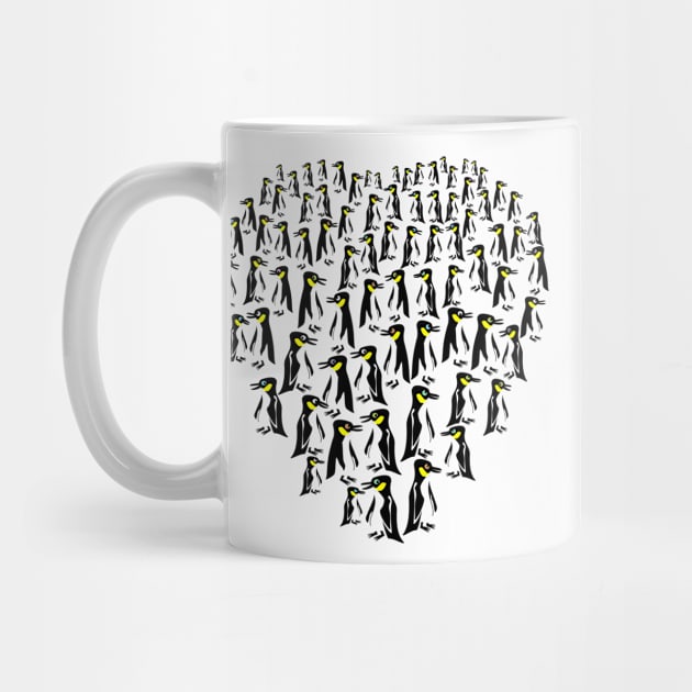 Penguins Clustered into a Heart by mailboxdisco